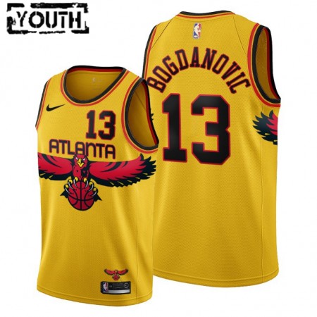 Maillot Basket Atlanta Hawks Bogdan Bogdanovic 13 Nike 2021-22 City Edition Throwback 90s Swingman - Enfant